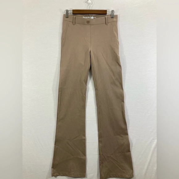 Betabrand Tan/Light Brown Stretch Straight Leg Pants Size Small - Picture 1 of 12